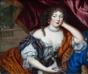 Barokki : Louise Renee de Penancoet de Kerouaillen, Portsmouthin herttuattaren (1649-1734) muotokuva Henri Gascarista (Gascard, Gascars) (1635-1701). Öljy kankaalle, 70x83. Yksityinen kokoelma