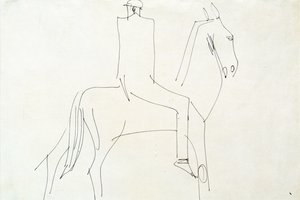 Rider in Rotton Row, 1913 (kynä ja muste paperille) tekijältä Henri Gaudier-Brzeska