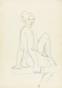 Istuva naishahmo tekijältä Henri Gaudier-Brzeska