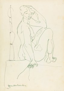 Istuva naishahmo tekijältä Henri Gaudier-Brzeska