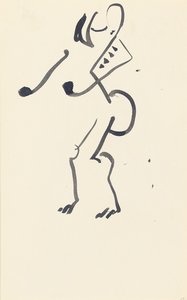 Tutkimus "Red Stone Dancerille", 1914 tekijältä Henri Gaudier-Brzeska