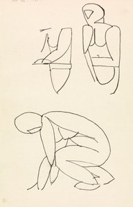 Estudos de três figuras finlandeses tekijältä Henri Gaudier Brzeska
