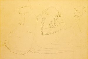 Kolme apinaa tekijältä Henri Gaudier-Brzeska