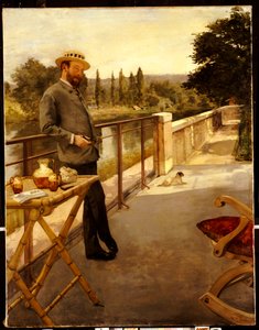 Elegantti mies terassilla, 1885 tekijältä Henri Gervex