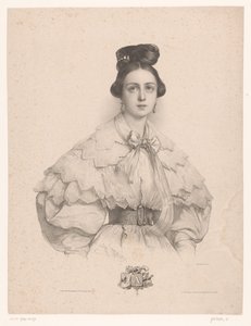 Nuori nainen, jonka nimi on kirjaimella A A (otsikko objektissa) Naiset jokaiselle aakkosten kirjaimelle (sarjan nimi) Le Miroir des dames, ou nouvel alfabet français (sarjan nimi)