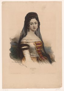 Nainen espanjalaisessa mekossa Xérès (Espagne) (nimi esineessä) Naiset perinteisessä puvussa (sarjan nimi)