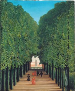 Avenue in the Park Saint Cloudissa, n. 1908 (öljy kankaalle) tekijältä Henri Rousseau