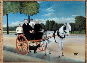 Henri Rousseaun maalaus Isä Junierin vaunuista nimeltä Tulli Rousseau (1844-1910) 1908 Sun. 1,29 x 0,97 m Pariisi, Musee de l