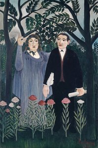 Runoilijaa inspiroiva museo, 1909 tekijältä Henri J.F. Rousseau
