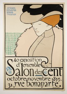 Salon des cents, näyttelyjuliste tekijältä Henri Jacques Edouard Evenepoel