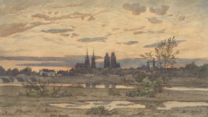 Näkymä Moulinsiin, n. 1850-60. tekijältä Henri Joseph Harpignies
