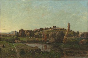 Maisema Auvergnessa tekijältä Henri Joseph Harpignies
