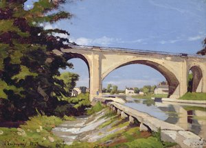 Pont Canal a Briare, 1888 tekijältä Henri Joseph Harpignies