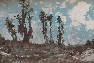 Poplars, c1839-1916, 1924 tekijältä Henri Joseph Harpignies