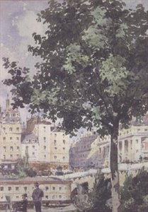 Pont Neuf, 1893 (wc) tekijältä Henri Joseph Harpignies