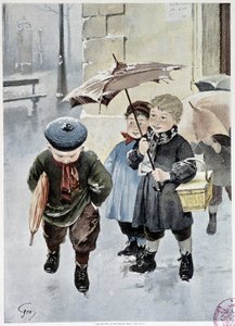 Itsenäinen - Geoffroyn vesiväri elokuvassa "" Le Figaro Illustré"", toukokuu 1901 tekijältä Henri Jules Jean Geoffroy