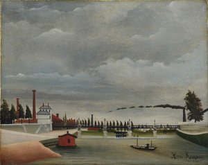 Näkymä kävelysillalle Passyssa, 1890-1891.