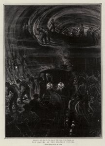 Simplon-tunnelin tekeminen (litho)