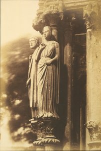 [Large figures on the North Porch, Chartresin katedraali], 1852.