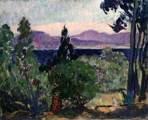 Midin maisema (öljy kankaalle) tekijältä Henri Lebasque