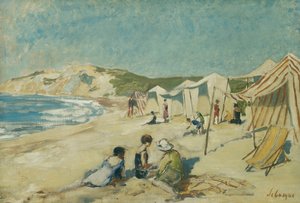 Beach Pointe St. Gildasissa; Ranta Pointe St Gildasissa, noin 1920 tekijältä Henri Lebasque
