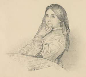 Hänen äitinsä muotokuva, 1851. tekijältä Henri Lehmann