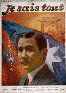 Tohtori Sun Yat-Senin (1866-1925) muotokuva (kuva Manuel), "Je Sais tout" -lehden etukansi