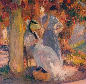 Ompelukohtaus Marquayrolin pergolan alla, 1902, 1932 tekijältä Henri Martin