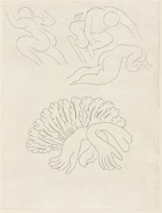 Autre Eventail, de Mademoiselle Mallarmé, levy 21 teoksesta Poesies de Mallarmé. tekijältä Henri Matisse