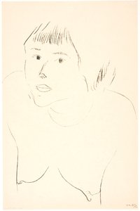 Alastoman naisen rintakuva tekijältä Henri Matisse