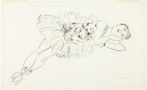 Tanssija makuuasennossa, alkaen Kymmenen tanssijaa tekijältä Henri Matisse