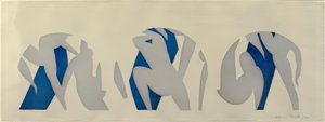 Tanssi, harmaa, sininen, valkoinen tekijältä Henri Matisse
