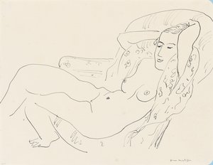Nainen alasti, kädet kohotettuna tekijältä Henri Matisse