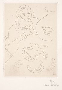 Kuva kultaisten kalojen vieressä tekijältä Henri Matisse