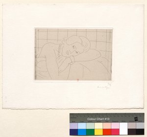 Hahmo, pää vasempaan käsivarteen nojaten tekijältä Henri Matisse