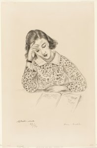 Tyttö lukee tekijältä Henri Matisse