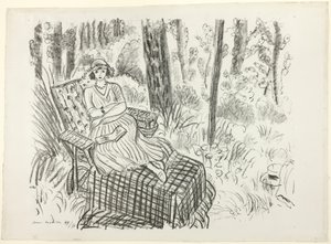 Tyttö lepotuolissa tekijältä Henri Matisse