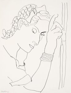 Naisen pää profiilissa tekijältä Henri Matisse