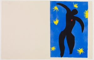 Icare, n.1943 (pokkari painettu värimusteella velletille paperille). tekijältä Henri Matisse