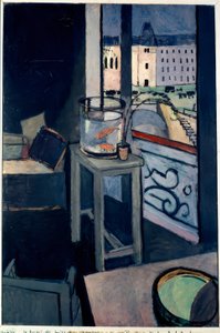 Sisustus, kultakala-astia tekijältä Henri Matisse