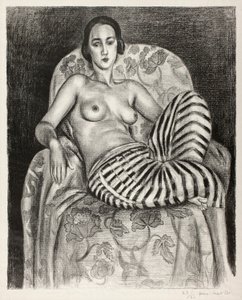 Suuri odaliski raidallisissa housuissa tekijältä Henri Matisse