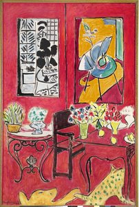 Suuri punainen sisustus tekijältä Henri Matisse