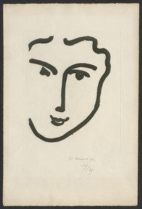 Nadia iloisesti hymyilevänä tekijältä Henri Matisse