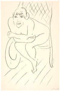 Alaston nainen keinutuolissa tekijältä Henri Matisse