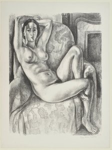 Alaston sinisen tyynyn äärellä takan vieressä tekijältä Henri Matisse