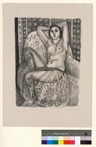 Istuva odaliski, jolla on tyllihame tekijältä Henri Matisse