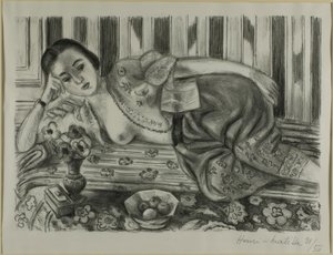 Odaliskia punaisissa satiinihousuissa tekijältä Henri Matisse
