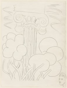Useita sonetteja: "A la nue accablante...", levy 29 teoksesta Poesies de Mallarmé. tekijältä Henri Matisse