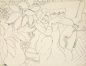Istuva nainen tekijältä Henri Matisse