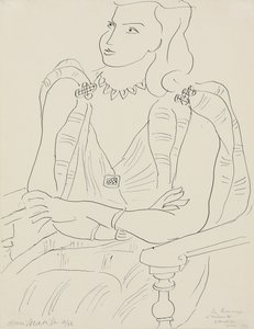 Istuva nainen tekijältä Henri Matisse